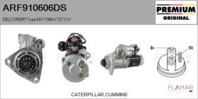 DELCO REMY ARF910606DS - ARR NUEVO ORIG. DELCOREMY Type 24V 7,50kW 12T CW