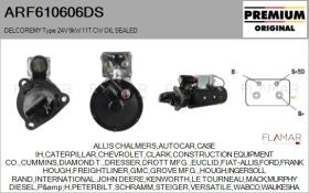 DELCO REMY ARF610606DS - ARR NUEVO ORIG. DELCOREMY Type 24V 9,00kW 11T CW OIL SEALED