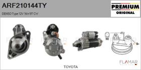 TOYOTA ARF210144TY - ARR NUEVO ORIG. DENSO Type 12V 1,00kW 9T CW