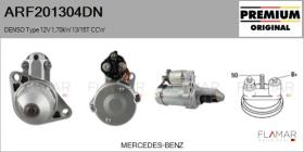 DENSO ARF201304DN - ARR NUEVO ORIG. DENSO Type 12V 1,70kW 13/15T CCW