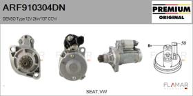 DENSO ARF910304DN - ARR NUEVO ORIG. DENSO Type 12V 2,00kW 13T CCW