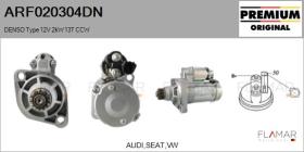 DENSO ARF020304DN - ARR NUEVO ORIG. DENSO Type 12V 2,00kW 13T CCW