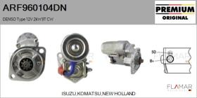 HQ ARF960104DN - ARR NUEVO ORIG. DENSO Type 12V 2,00kW 9T CW