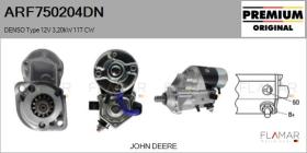 DENSO ARF750204DN - ARR NUEVO ORIG. DENSO Type 12V 3,20kW 10T CW