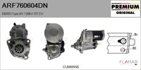 DENSO ARF760604DN - ARR NUEVO ORIG. DENSO Type 24V 7,80kW 10T