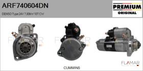 DENSO ARF740604DN - ARR NUEVO ORIG. DENSO Type 24V 7,80kW 10T CW