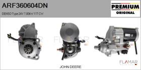 DENSO ARF360604DN - ARR NUEVO ORIG. DENSO Type 24V 7,80kW 11T CW