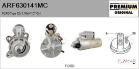 MOTORCRAFT ARF630141MC - ARR NUEVO ORIG. FORD Type 12V 1,70kW 10T CW