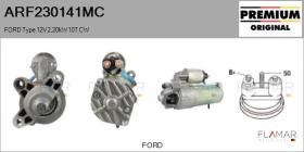MOTORCRAFT ARF230141MC - ARR NUEVO ORIG. FORD Type 12V 2,20kW 10T CW