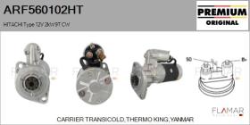HITACHI ARF560102HT - ARR NUEVO ORIG. HITACHI Type 12V 2,00kW 9T CW