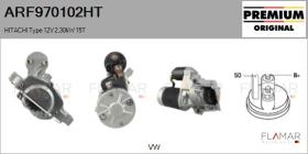 HITACHI ARF970102HT - ARR NUEVO ORIG. HITACHI Type 12V 2,30kW 15T