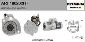 HITACHI ARF180202HT - ARR NUEVO ORIG. HITACHI Type 12V 2,50kW 9T