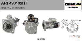 HITACHI ARF490102HT - ARR NUEVO ORIG. HITACHI Type 12V 2,50kW 9T CW