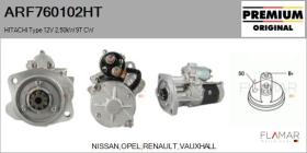 HITACHI ARF760102HT - ARR NUEVO ORIG. HITACHI Type 12V 2,50kW 9T CW