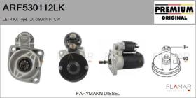 MAHLE ARF530112LK - ARR NUEVO ORIG. LETRIKA Type 12V 0,90kW 9T CW