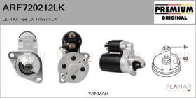 MAHLE ARF720212LK - ARR NUEVO ORIG. LETRIKA Type 12V 1,00kW 8T CCW