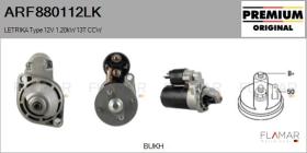 MAHLE ARF880112LK - ARR NUEVO ORIG. LETRIKA Type 12V 1,20kW 13T CCW