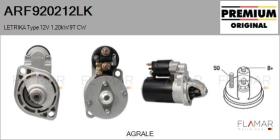 MAHLE ARF920212LK - ARR NUEVO ORIG. LETRIKA Type 12V 1,20kW 9T CW