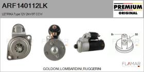 MAHLE ARF140112LK - ARR NUEVO ORIG. LETRIKA Type 12V 2,00kW 9T CCW
