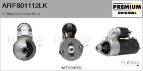 MAHLE ARF801112LK - ARR NUEVO ORIG. LETRIKA Type 12V 2,00kW 9T CW