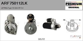 MAHLE ARF750112LK - ARR NUEVO ORIG. LETRIKA Type 12V 2,00kW 9T CW