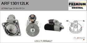 MAHLE ARF130112LK - ARR NUEVO ORIG. LETRIKA Type 12V 2,00kW 9T CW
