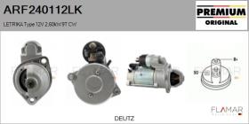 MAHLE ARF240112LK - ARR NUEVO ORIG. LETRIKA Type 12V 2,60kW 9T CW