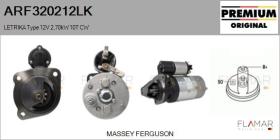 MAHLE ARF320212LK - ARR NUEVO ORIG. LETRIKA Type 12V 2,70kW 10T CW