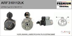 MAHLE ARF310112LK - ARR NUEVO ORIG. LETRIKA Type 12V 2,70kW 9T CW