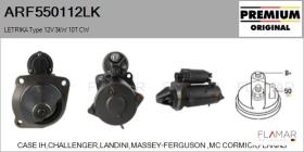 MAHLE ARF550112LK - ARR NUEVO ORIG. LETRIKA Type 12V 3,00kW 10T CW