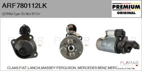 MAHLE ARF780112LK - ARR NUEVO ORIG. LETRIKA Type 12V 3,00kW 9T CW