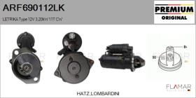 MAHLE ARF690112LK - ARR NUEVO ORIG. LETRIKA Type 12V 3,20kW 11T CW