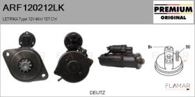 MAHLE ARF120212LK - ARR NUEVO ORIG. LETRIKA Type 12V 4,00kW 10T CW