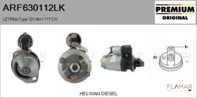 MAHLE ARF630112LK - ARR NUEVO ORIG. LETRIKA Type 12V 4,00kW 11T CW