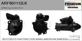 MAHLE ARF601112LK - ARR NUEVO ORIG. LETRIKA Type 12V 4,00kW 9T CW