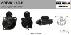 MAHLE ARF201112LK - ARR NUEVO ORIG. LETRIKA Type 12V 4,20kW 10T CW