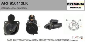 MAHLE ARF950112LK - ARR NUEVO ORIG. LETRIKA Type 12V 4,20kW 10T CW