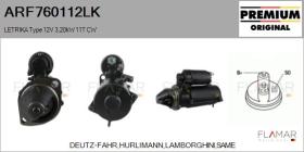 MAHLE ARF760112LK - ARR NUEVO ORIG. LETRIKA Type 12V 4,20kW 11T CW