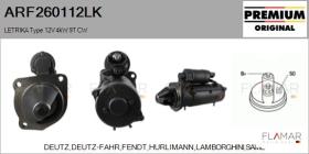 MAHLE ARF260112LK - ARR NUEVO ORIG. LETRIKA Type 12V 4kW 9T CW