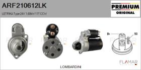 MAHLE ARF210612LK - ARR NUEVO ORIG. LETRIKA Type 24V 1,60kW 11T CCW
