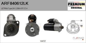 MAHLE ARF840612LK - ARR NUEVO ORIG. LETRIKA Type 24V 2,50kW 9T CCW