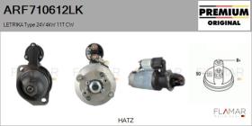 MAHLE ARF710612LK - ARR NUEVO ORIG. LETRIKA Type 24V 4,00kW 11T CW