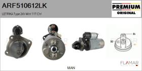 MAHLE ARF510612LK - ARR NUEVO ORIG. LETRIKA Type 24V 4kW 11T CW