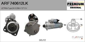 MAHLE ARF740612LK - ARR NUEVO ORIG. LETRIKA Type 24V 6,50kW 12T CW