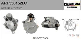 LUCAS ARF350152LC - ARR NUEVO ORIG. LUCAS Type 12V 1,00kW 9T CW