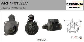 LUCAS ARF440152LC - ARR NUEVO ORIG. LUCAS Type 12V 2,80kW 13T CW