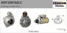 LUCAS ARF230152LC - ARR NUEVO ORIG. LUCAS Type 12V 2,90kW 10T CW