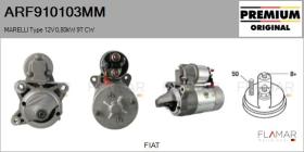 MARELLI ARF910103MM - ARR NUEVO ORIG. MARELLI Type 12V 0,80kW 9T CW