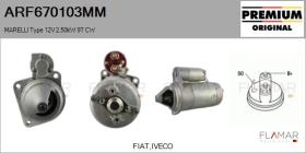 MARELLI ARF670103MM - ARR NUEVO ORIG. MARELLI Type 12V 2,50kW 9T CW