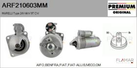 MARELLI ARF210603MM - ARR NUEVO ORIG. MARELLI Type 24V 4,00kW 9T CW